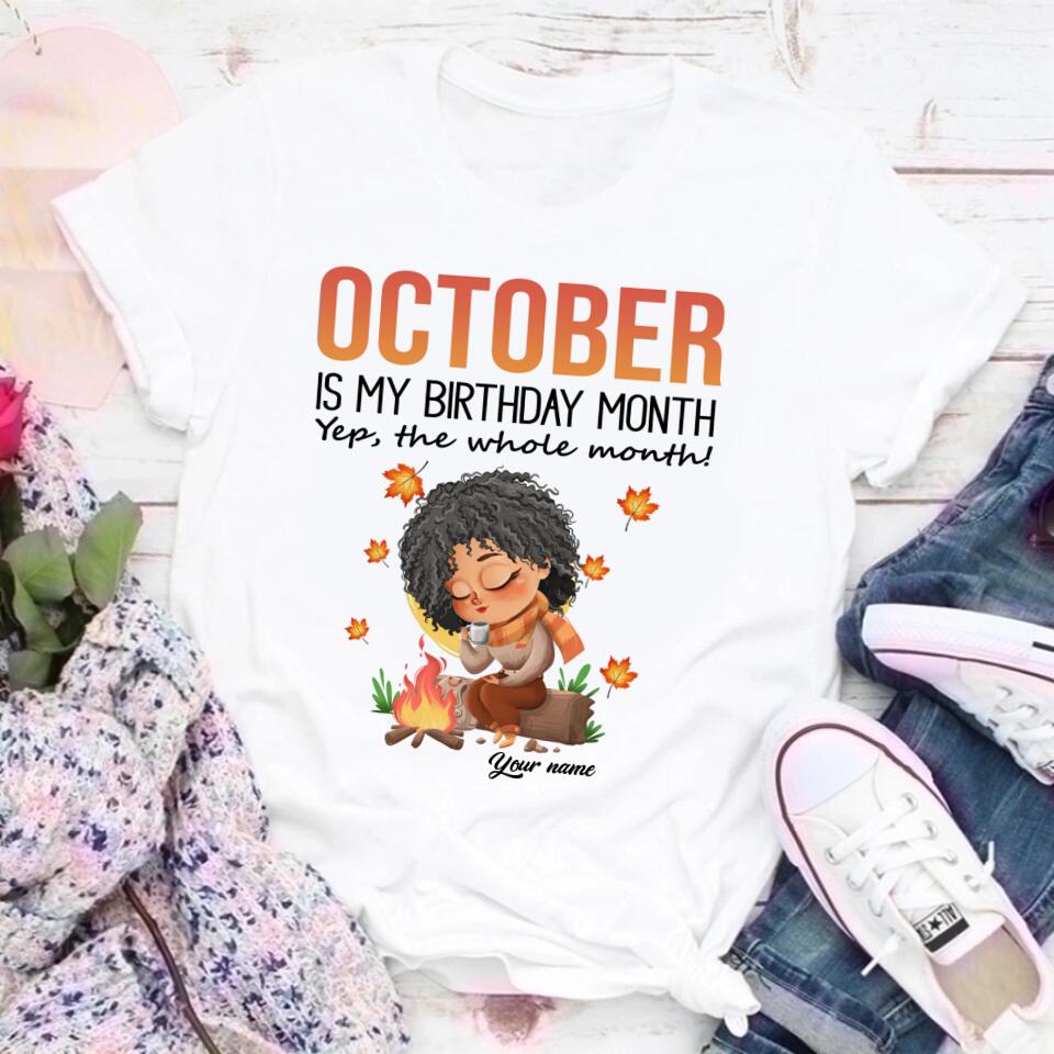 October Birthday Shirt, Custom Birthday Shirt, Queens are Born In October, October Birthday Shirts For Woman, October Birthday Gifts