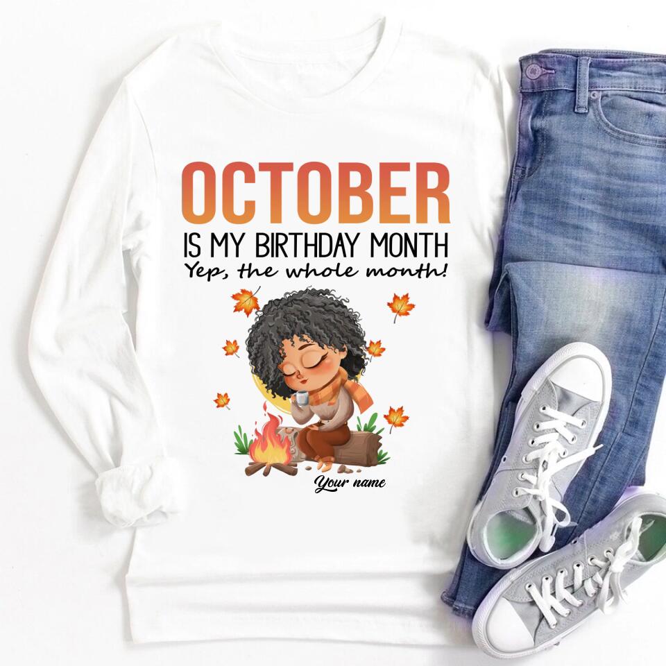 October Birthday Shirt, Custom Birthday Shirt, Queens are Born In October, October Birthday Shirts For Woman, October Birthday Gifts
