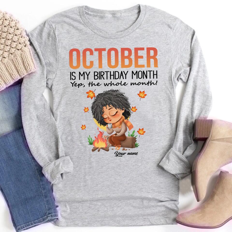 October Birthday Shirt, Custom Birthday Shirt, Queens are Born In October, October Birthday Shirts For Woman, October Birthday Gifts