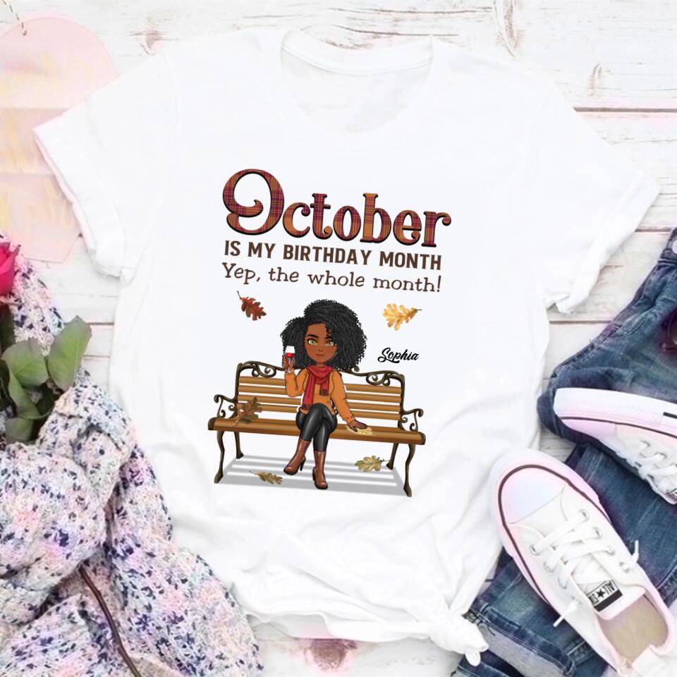 October Birthday Shirt, Custom Birthday Shirt, Queens are Born In October, October Birthday Shirts For Woman, October Birthday Gifts