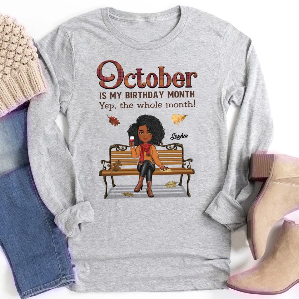 October Birthday Shirt, Custom Birthday Shirt, Queens are Born In October, October Birthday Shirts For Woman, October Birthday Gifts