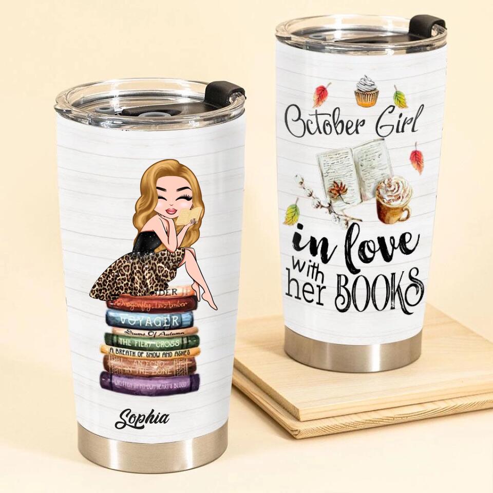 Personalized Tumblers, Birthday Tumbler, Birthdays In October, October Birthday Gifts For Her, Tumbler 20oz Stainless Steel with Lid Cold &amp; Hot Water Coffee
