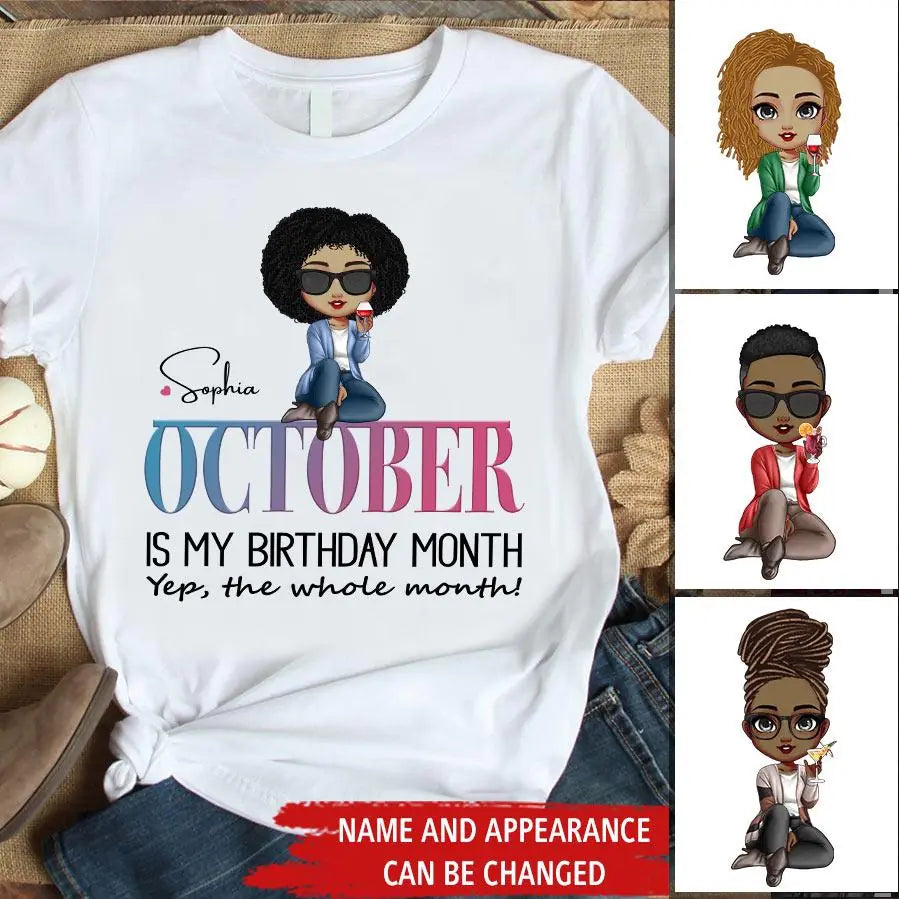 October Birthday Shirt, Custom Birthday Shirt, Queens are Born In October, October Birthday Shirts For Woman, October Birthday Gifts