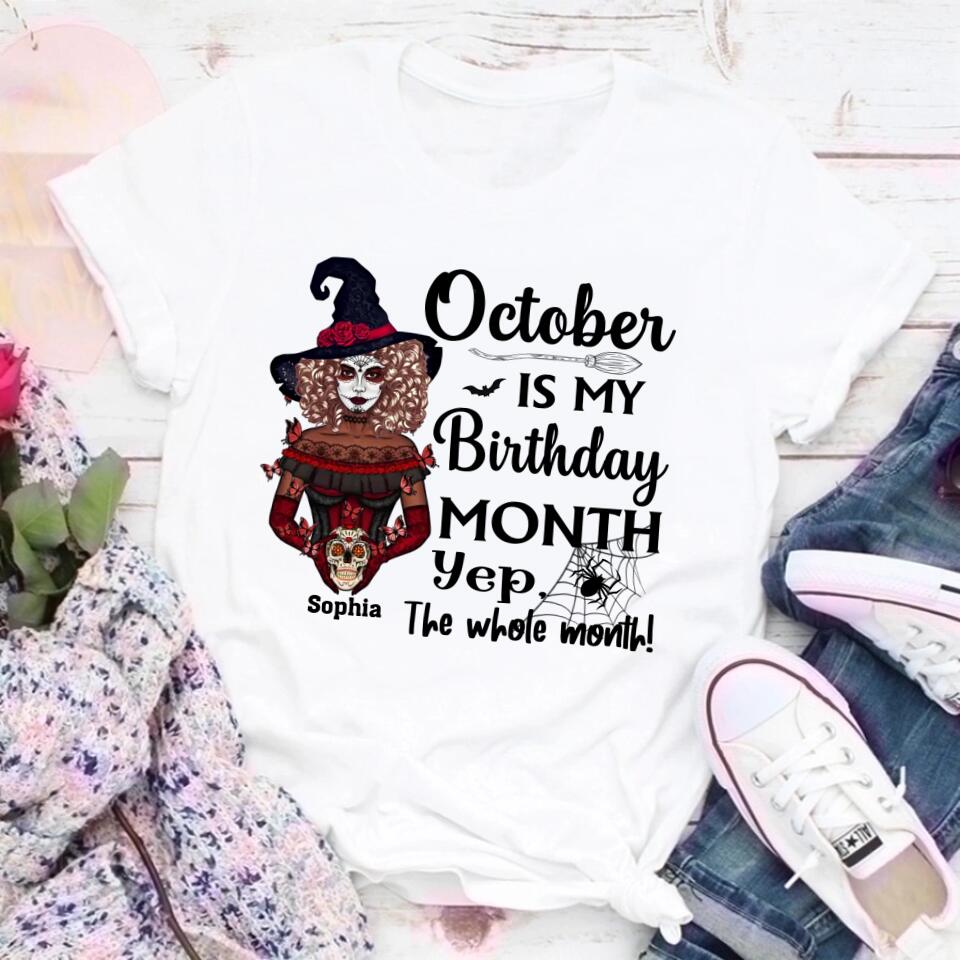 October Birthday Shirt, Custom Birthday Shirt, Queens are Born In October, October Birthday Shirts For Woman, October Birthday Gifts