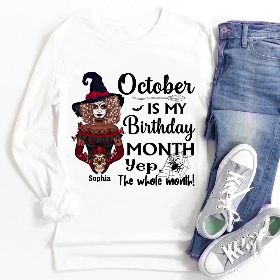 October Birthday Shirt, Custom Birthday Shirt, Queens are Born In October, October Birthday Shirts For Woman, October Birthday Gifts