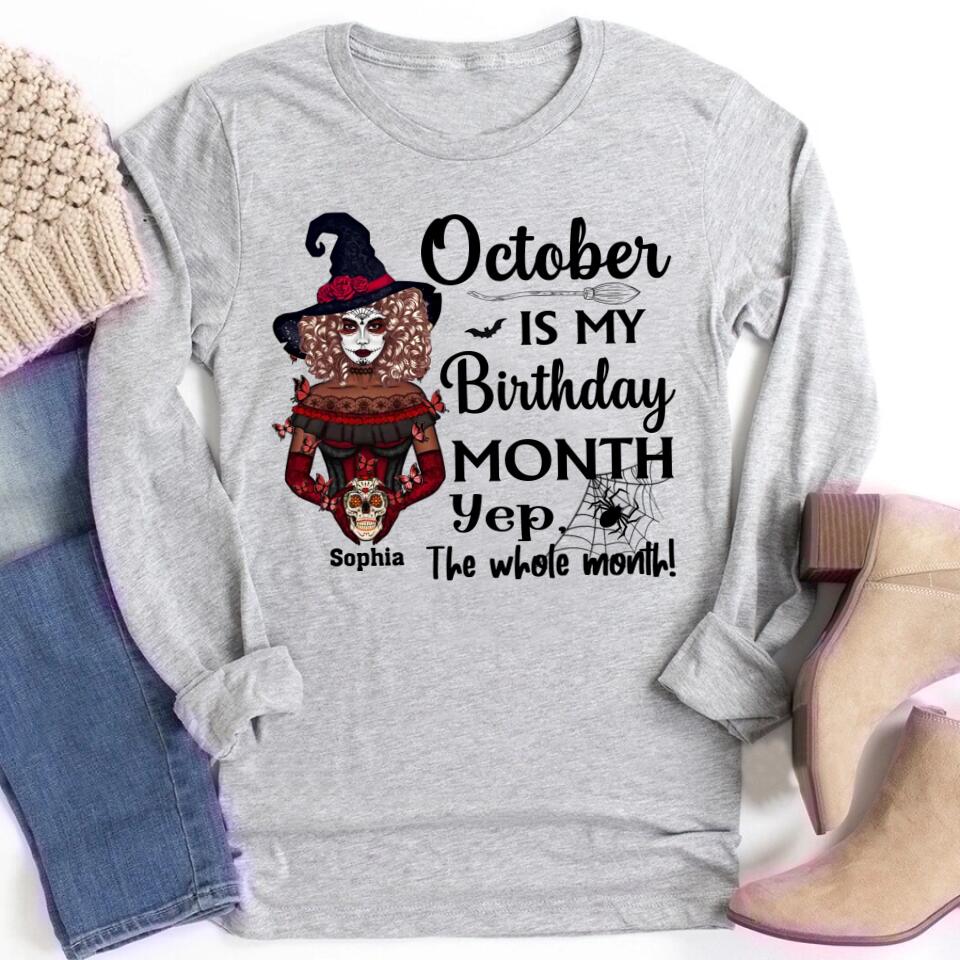 October Birthday Shirt, Custom Birthday Shirt, Queens are Born In October, October Birthday Shirts For Woman, October Birthday Gifts