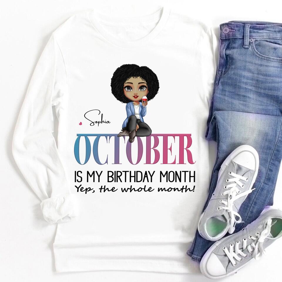 October Birthday Shirt, Custom Birthday Shirt, Queens are Born In October, October Birthday Shirts For Woman, October Birthday Gifts