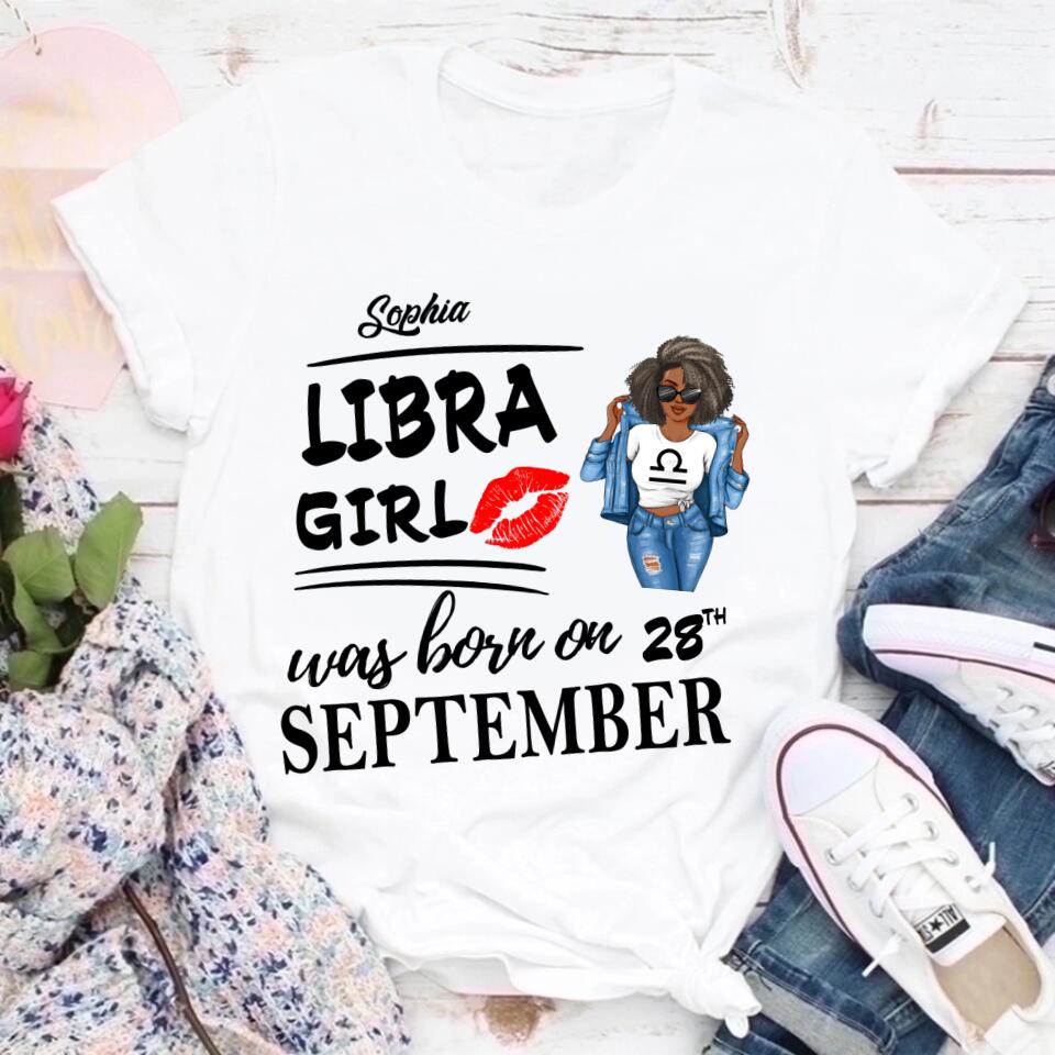 Custom Birthday Shirt, Libra Zodiac t shirt, Libra Birthday shirt, Libra t shirts for ladies, Libra queen t shirt, Libra Queen Birthday shirt