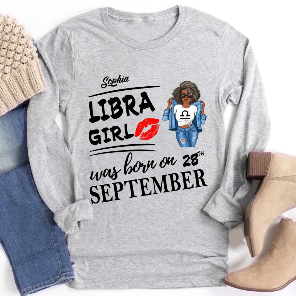 Custom Birthday Shirt, Libra Zodiac t shirt, Libra Birthday shirt, Libra t shirts for ladies, Libra queen t shirt, Libra Queen Birthday shirt
