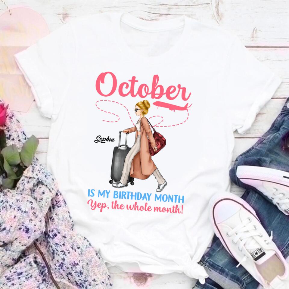 October Birthday Shirt, Custom Birthday Shirt, Queens are Born In October, October Birthday Shirts For Woman, October Birthday Gifts