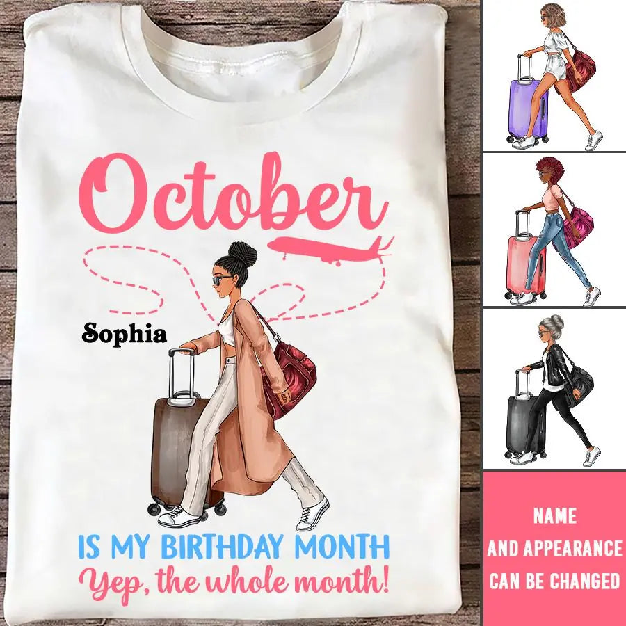 October Birthday Shirt, Custom Birthday Shirt, Queens are Born In October, October Birthday Shirts For Woman, October Birthday Gifts