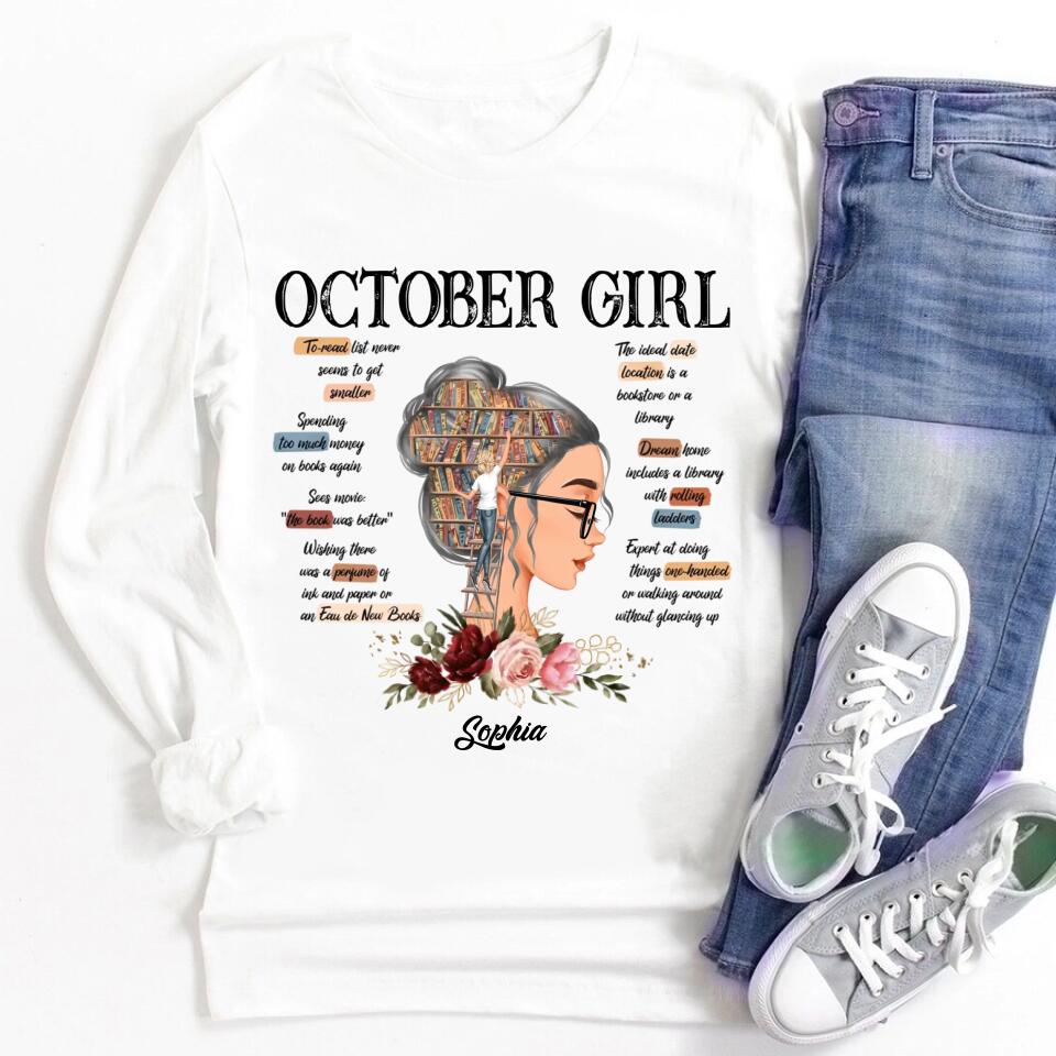 October Birthday Shirt, Custom Birthday Shirt, Queens are Born In October, October Birthday Shirts For Woman, October Birthday Gifts