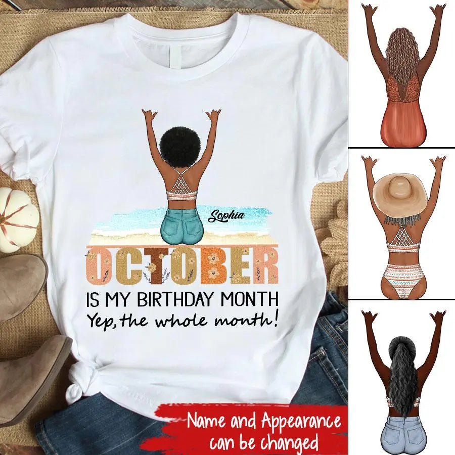 October Birthday Shirt, Custom Birthday Shirt, Queens are Born In October, October Birthday Shirts For Woman, October Birthday Gifts
