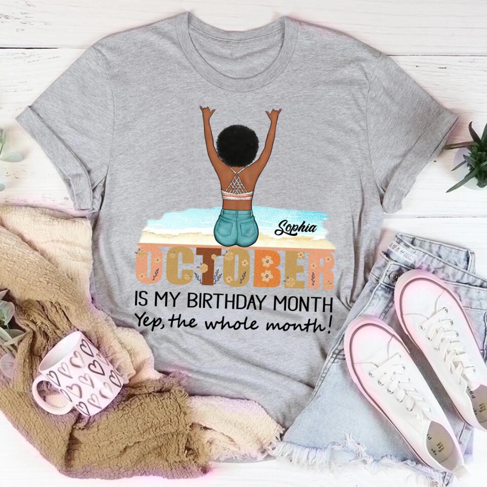 October Birthday Shirt, Custom Birthday Shirt, Queens are Born In October, October Birthday Shirts For Woman, October Birthday Gifts