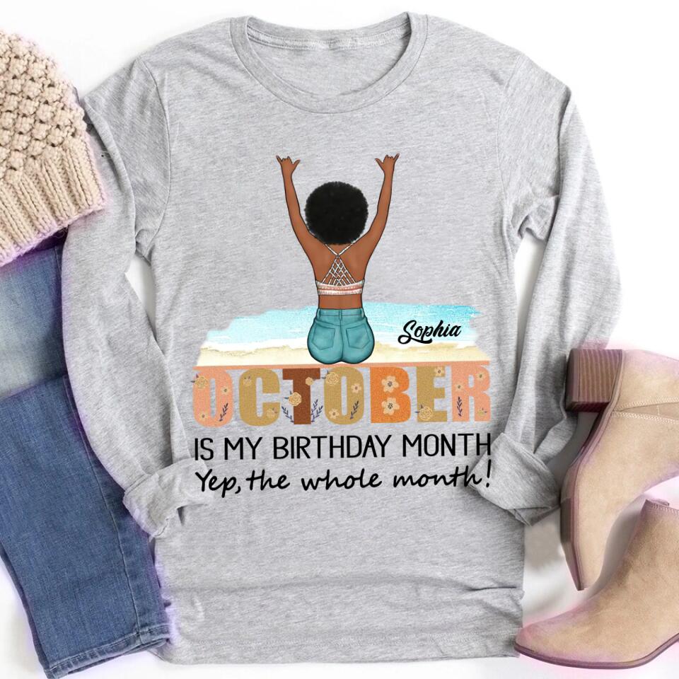 October Birthday Shirt, Custom Birthday Shirt, Queens are Born In October, October Birthday Shirts For Woman, October Birthday Gifts