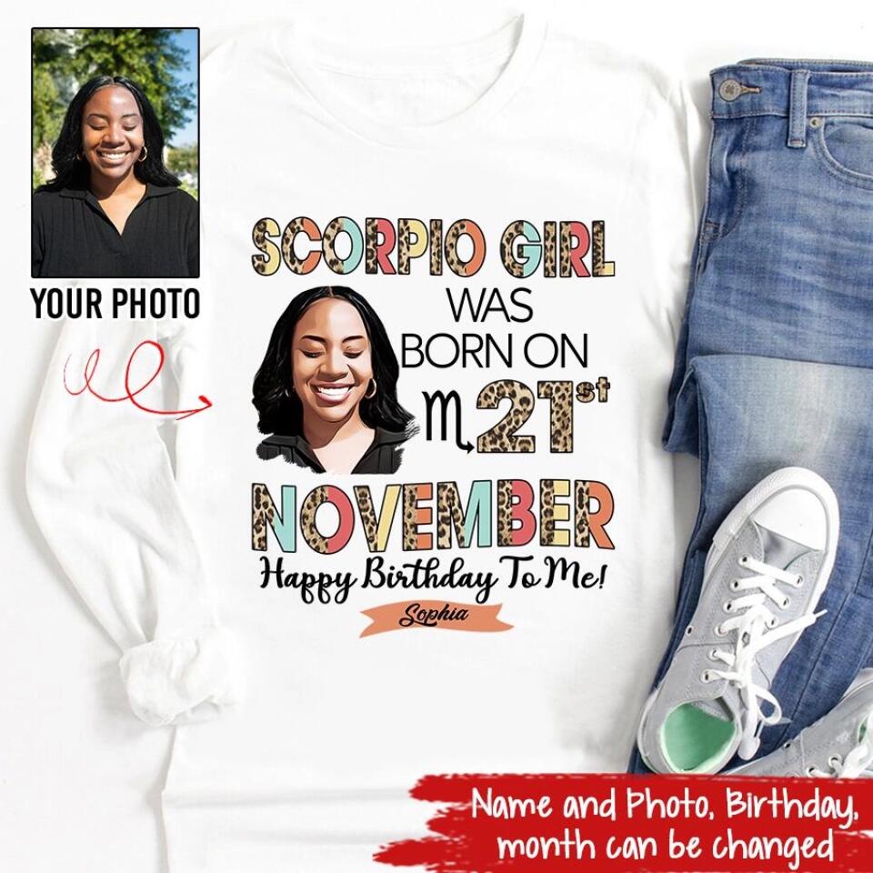 Custom Birthday Shirt, Scorpio Zodiac t shirt, Scorpio Birthday shirt, Scorpio t shirts for ladies, Scorpio queen t shirt, Scorpio Queen Birthday shirt