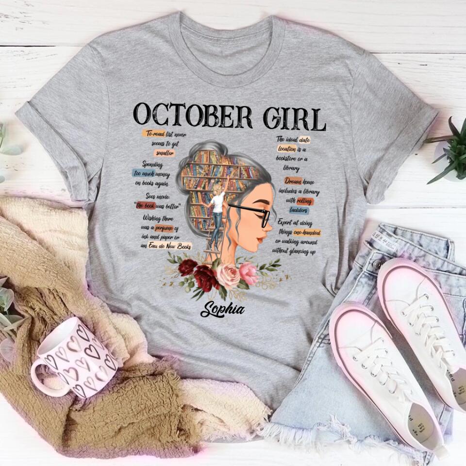 October Birthday Shirt, Custom Birthday Shirt, Queens are Born In October, October Birthday Shirts For Woman, October Birthday Gifts