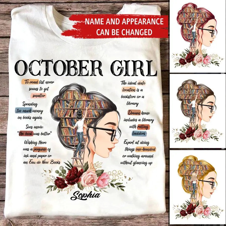 October Birthday Shirt, Custom Birthday Shirt, Queens are Born In October, October Birthday Shirts For Woman, October Birthday Gifts