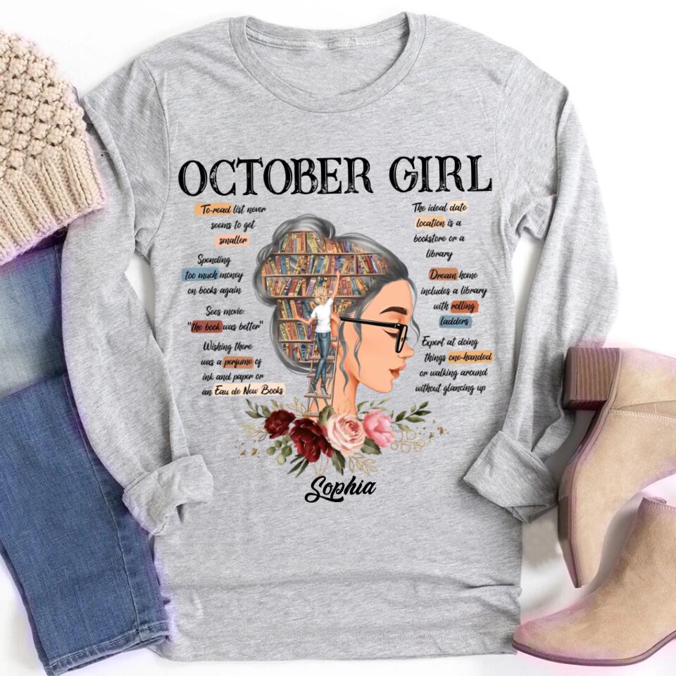 October Birthday Shirt, Custom Birthday Shirt, Queens are Born In October, October Birthday Shirts For Woman, October Birthday Gifts