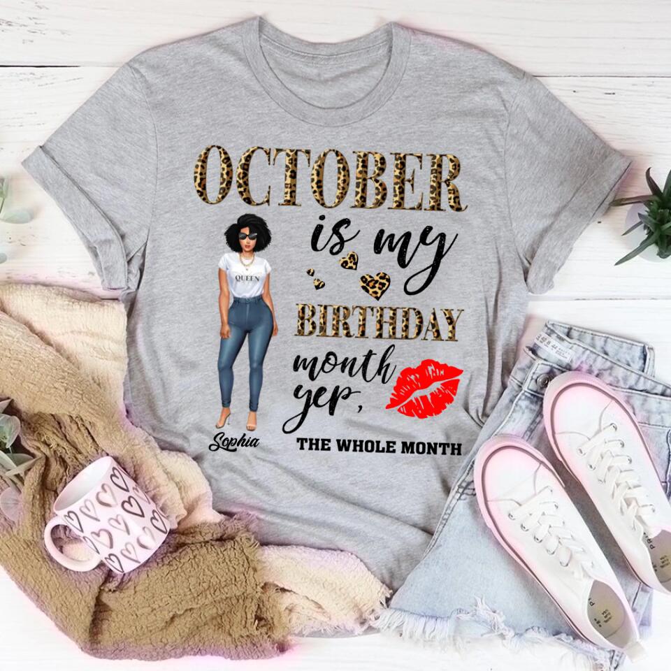 October Birthday Shirt, Custom Birthday Shirt, Queens are Born In October, October Birthday Shirts For Woman, October Birthday Gifts