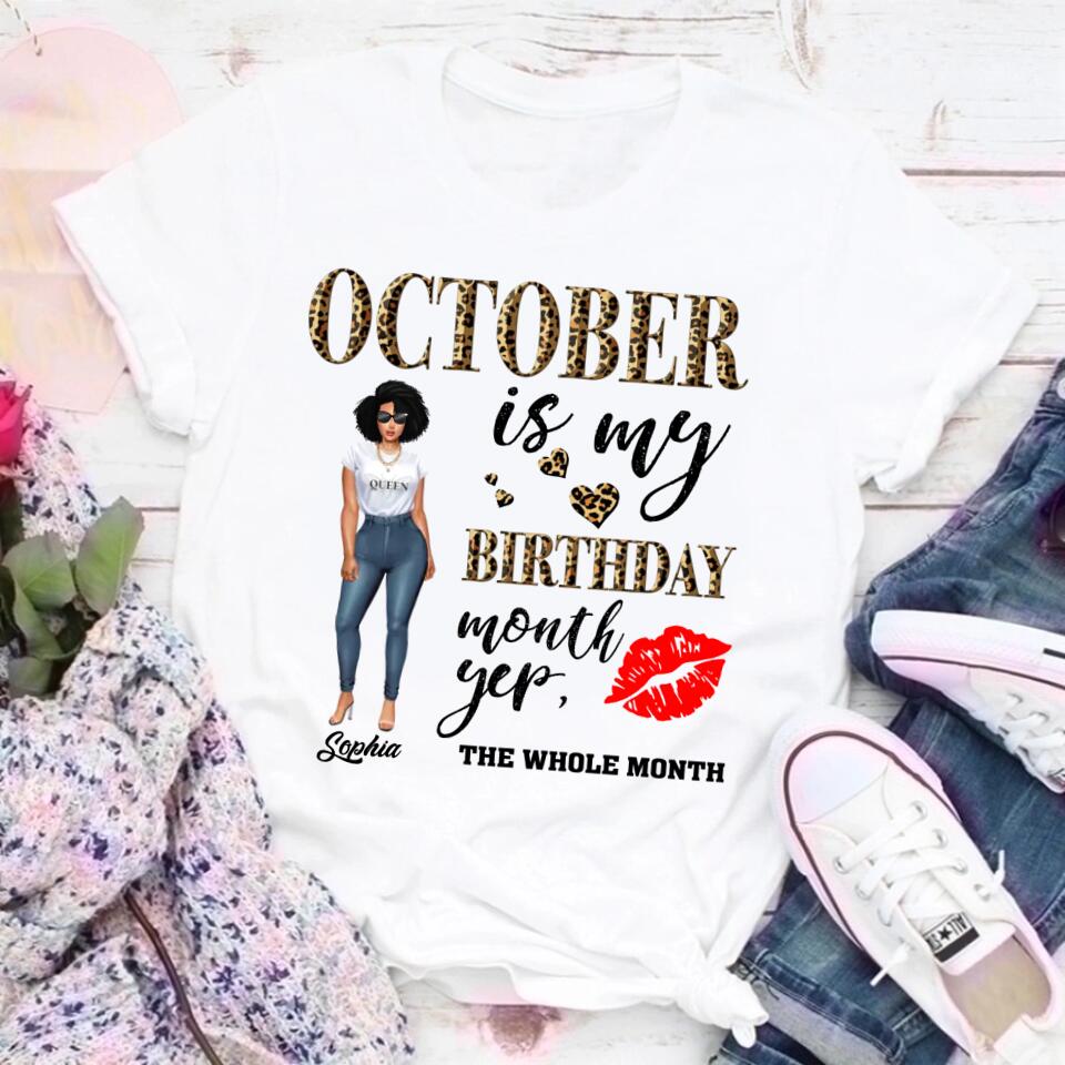 October Birthday Shirt, Custom Birthday Shirt, Queens are Born In October, October Birthday Shirts For Woman, October Birthday Gifts