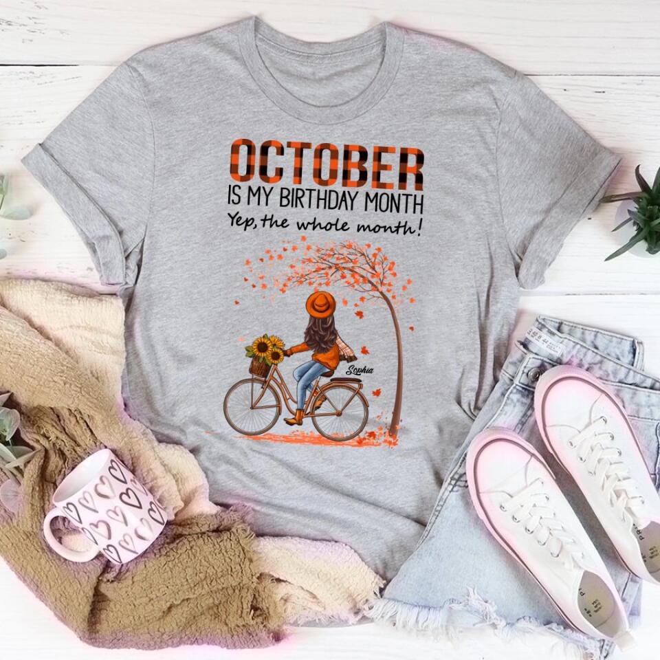 October Birthday Shirt, Custom Birthday Shirt, Queens are Born In October, October Birthday Shirts For Woman, October Birthday Gifts