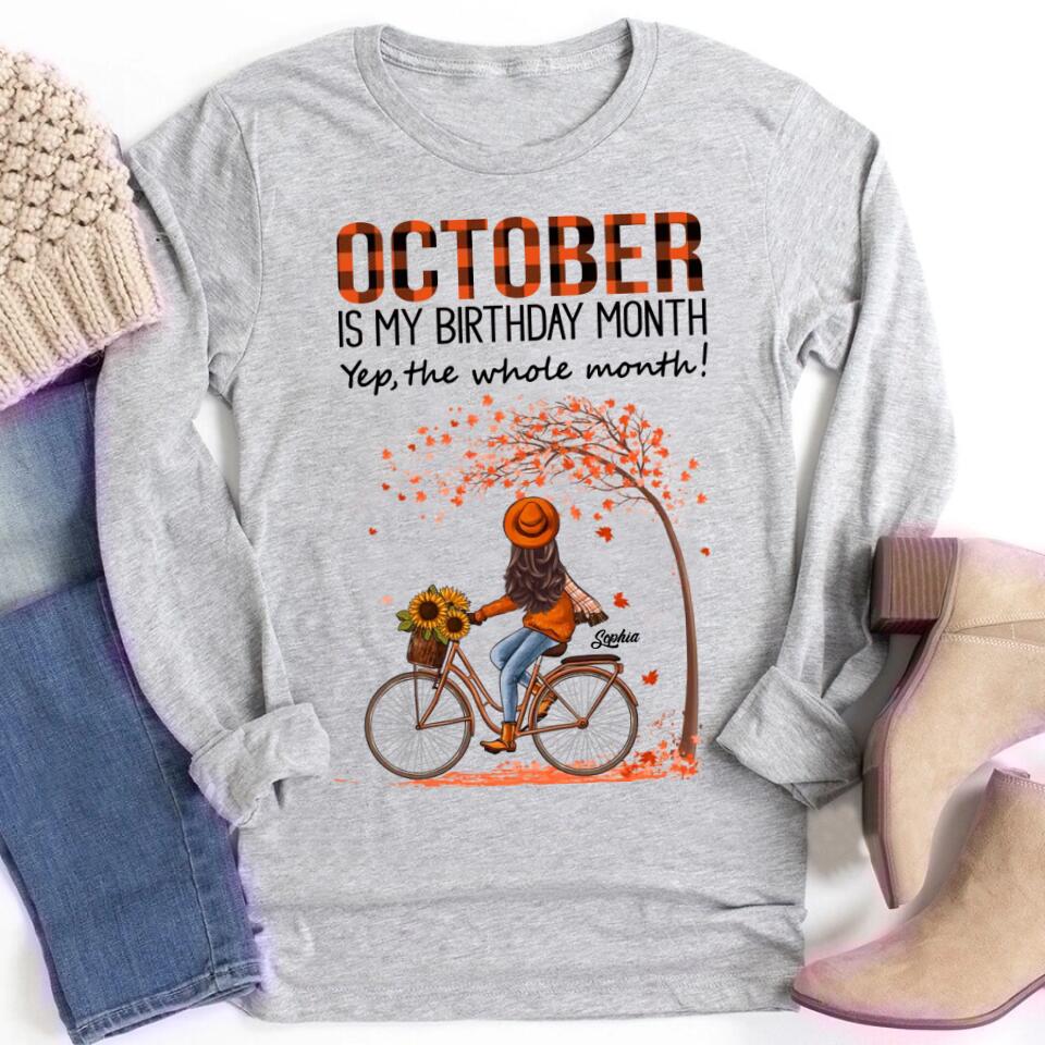 October Birthday Shirt, Custom Birthday Shirt, Queens are Born In October, October Birthday Shirts For Woman, October Birthday Gifts