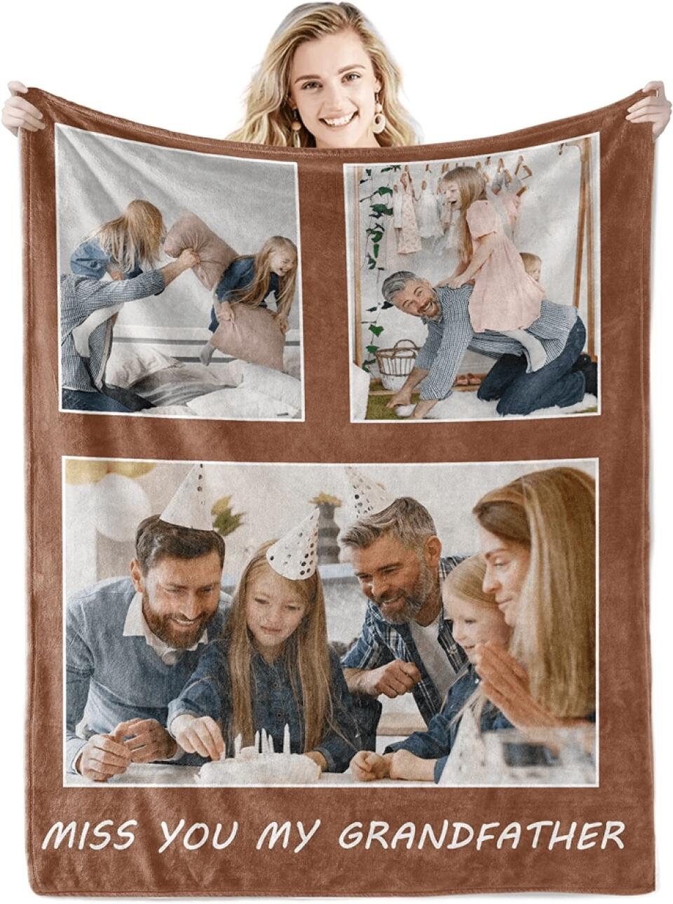 Mom Custom Photo Collage  Personalized Text Blanket