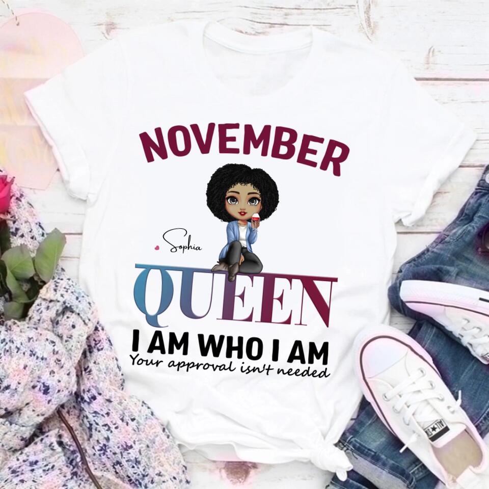 November Birthday Shirt, Custom Birthday Shirt, Queens are Born In November, November Birthday Shirts For Woman, November Birthday Gifts