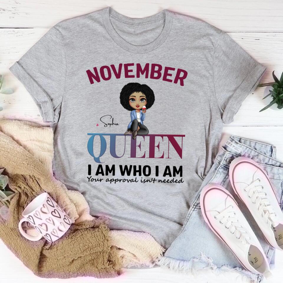 November Birthday Shirt, Custom Birthday Shirt, Queens are Born In November, November Birthday Shirts For Woman, November Birthday Gifts