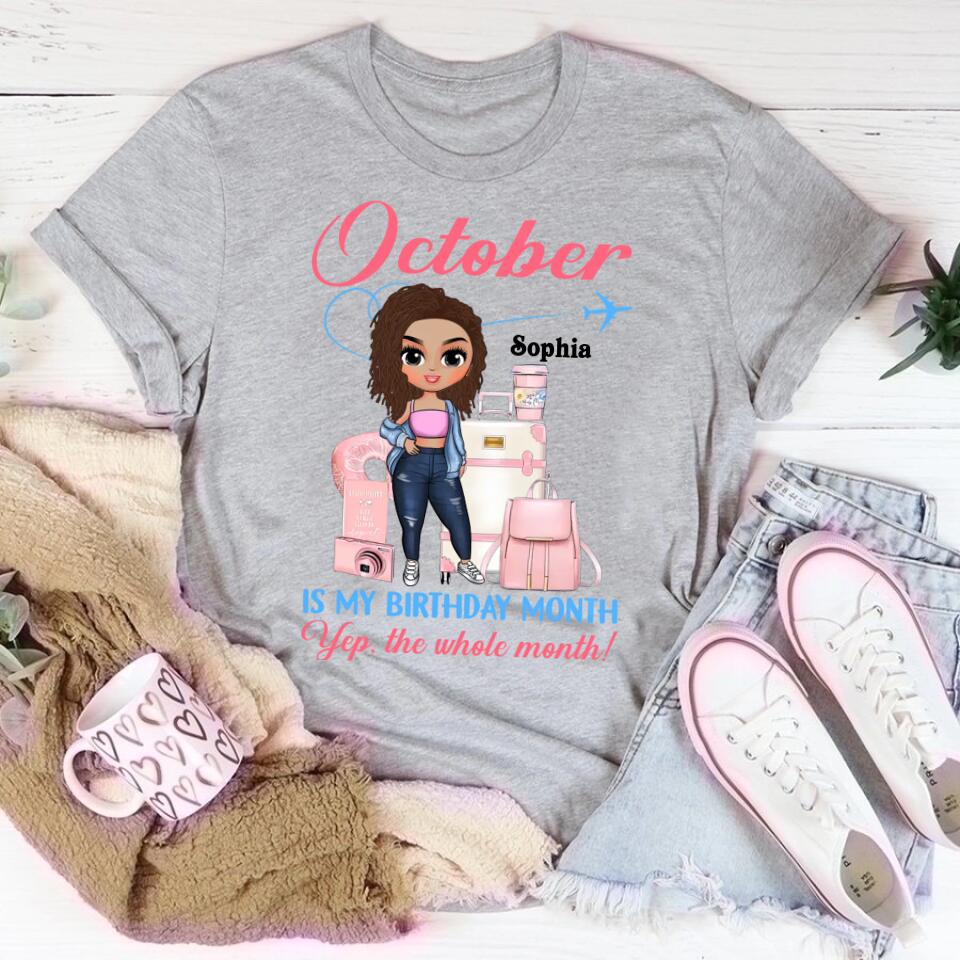 October Birthday Shirt, Custom Birthday Shirt, Queens are Born In October, October Birthday Shirts For Woman, October Birthday Gifts