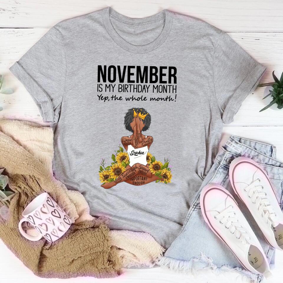 November Birthday Shirt, Custom Birthday Shirt, Queens are Born In November, November Birthday Shirts For Woman, November Birthday Gifts