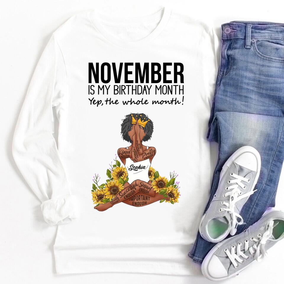 November Birthday Shirt, Custom Birthday Shirt, Queens are Born In November, November Birthday Shirts For Woman, November Birthday Gifts
