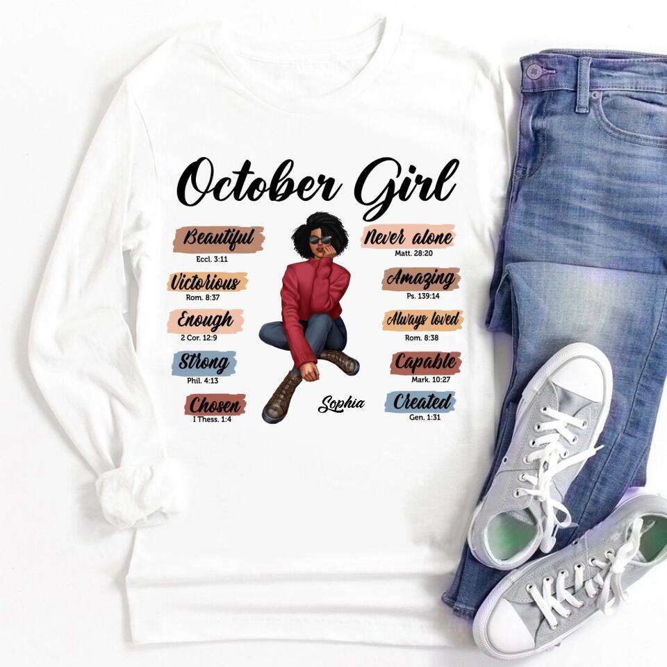 October Birthday Shirt, Custom Birthday Shirt, Queens are Born In October, October Birthday Shirts For Woman, October Birthday Gifts