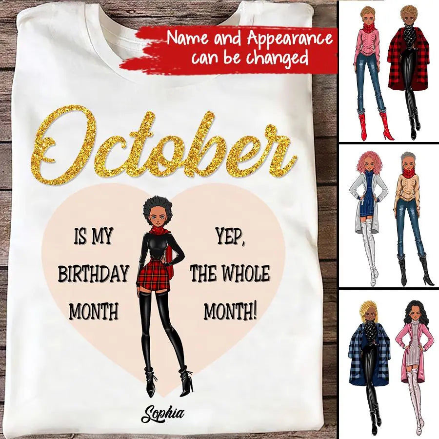 October Birthday Shirt, Custom Birthday Shirt, Queens are Born In October, October Birthday Shirts For Woman, October Birthday Gifts