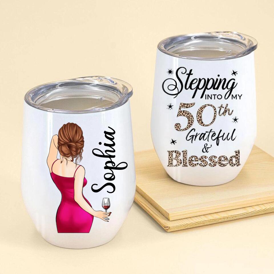 Personalized 50th Birthday Gifts, Fifty Tumbler, Personalized Wine Tumbler - 1972 50th Birthday Wine Tumbler, 50th Gift Ideas For Her