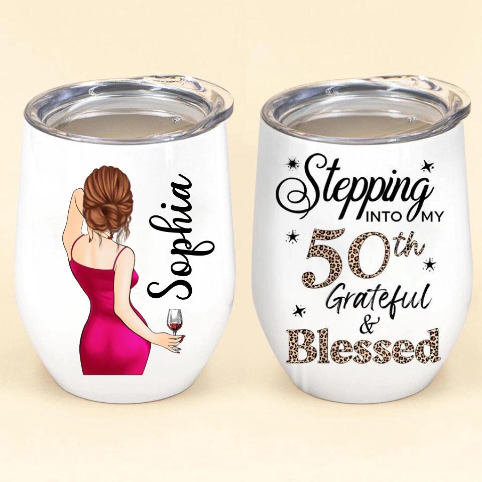 Personalized 50th Birthday Gifts, Fifty Tumbler, Personalized Wine Tumbler - 1972 50th Birthday Wine Tumbler, 50th Gift Ideas For Her