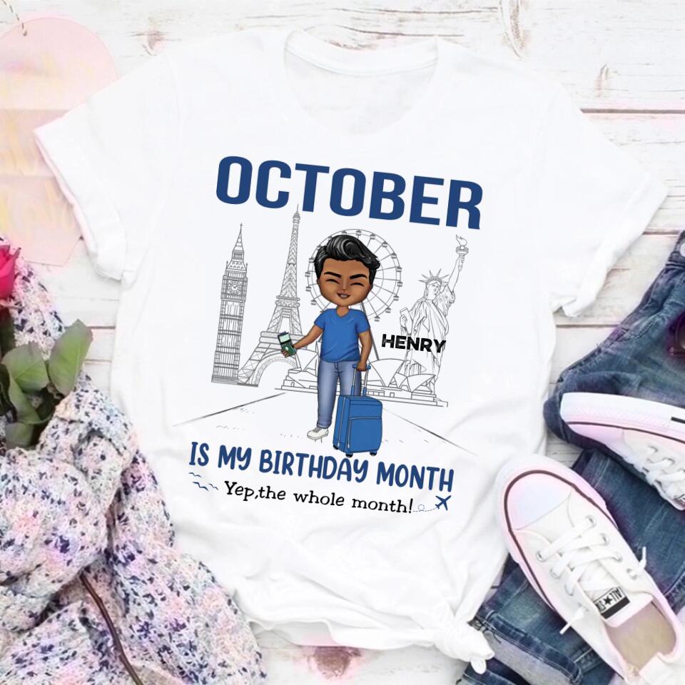 October Birthday Shirt, Custom Birthday Shirt, Kings are Born In October, October Birthday Shirts For Man, October Birthday Gifts