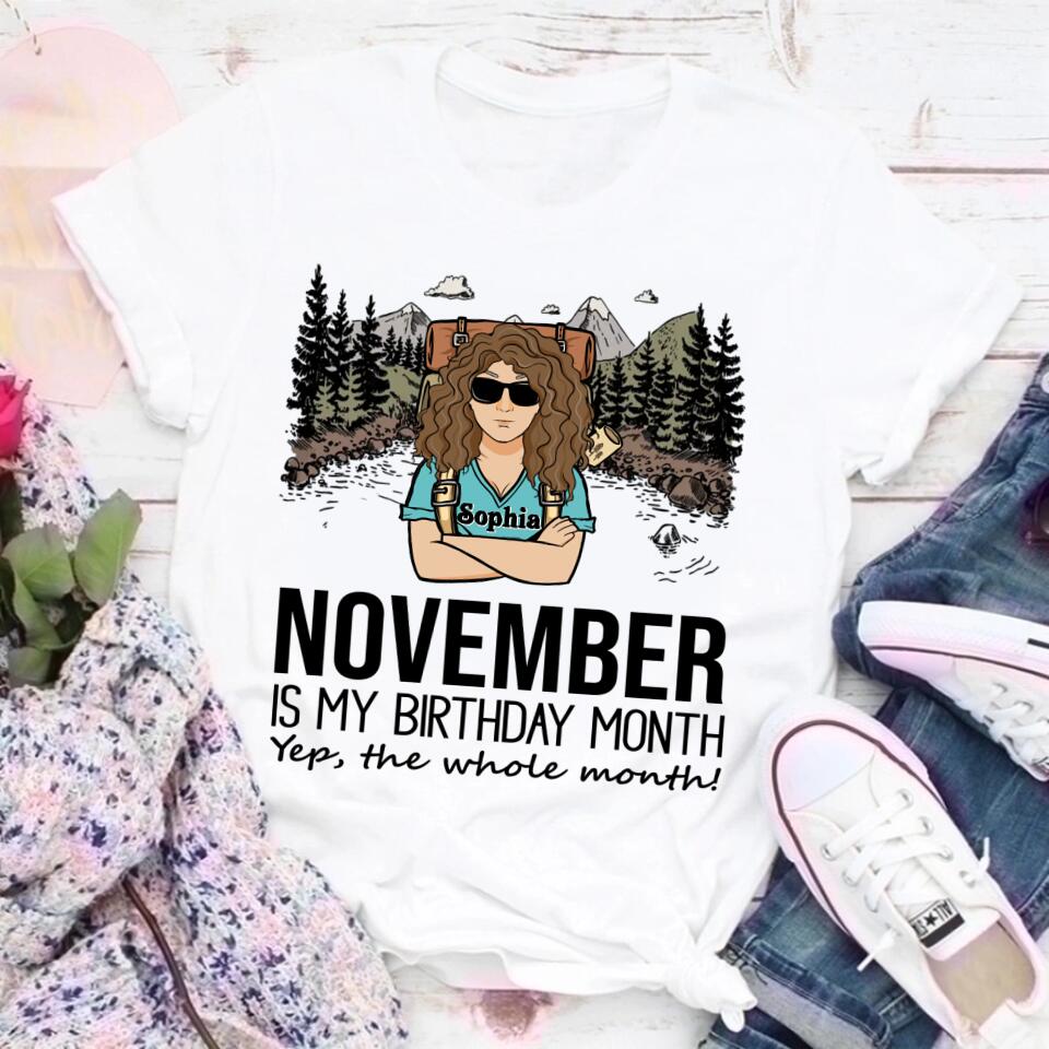 November Birthday Shirt, Custom Birthday Shirt, Queens are Born In November, November Birthday Shirts For Woman, November Birthday Gifts, Camping Lover