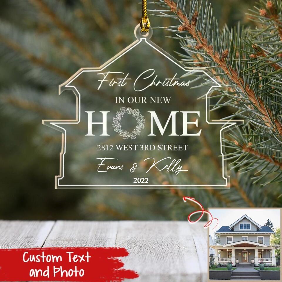 Personalized New Home Christmas Ornament, Our First Home Christmas Ornament, Custom New House Ornament, Christmas Bauble Decoration, Couple Gifts 2022