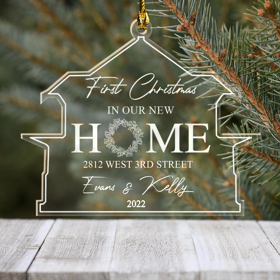 Personalized New Home Christmas Ornament, Our First Home Christmas Ornament, Custom New House Ornament, Christmas Bauble Decoration, Couple Gifts 2022