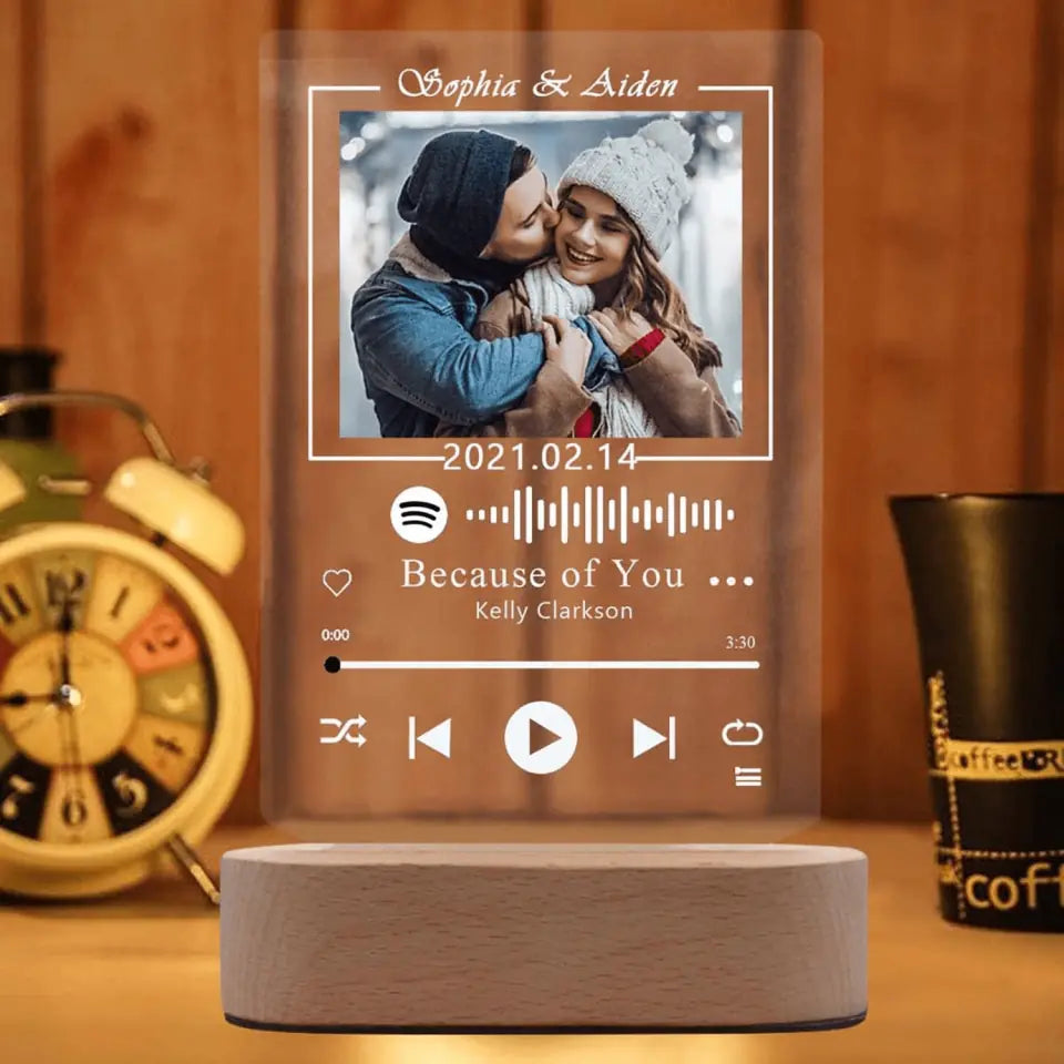 Custom Gift for Boyfriend Girlfriend Acrylic Poem, Acrylic Album Cover, Personalized Gift Transparent for Anniversary