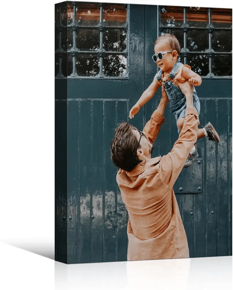 Personalized Photo to Canvas Print Wall Art - Custom Your Photo On Canvas Wall Art For Boyfriend, Wedding, Birthday Frame