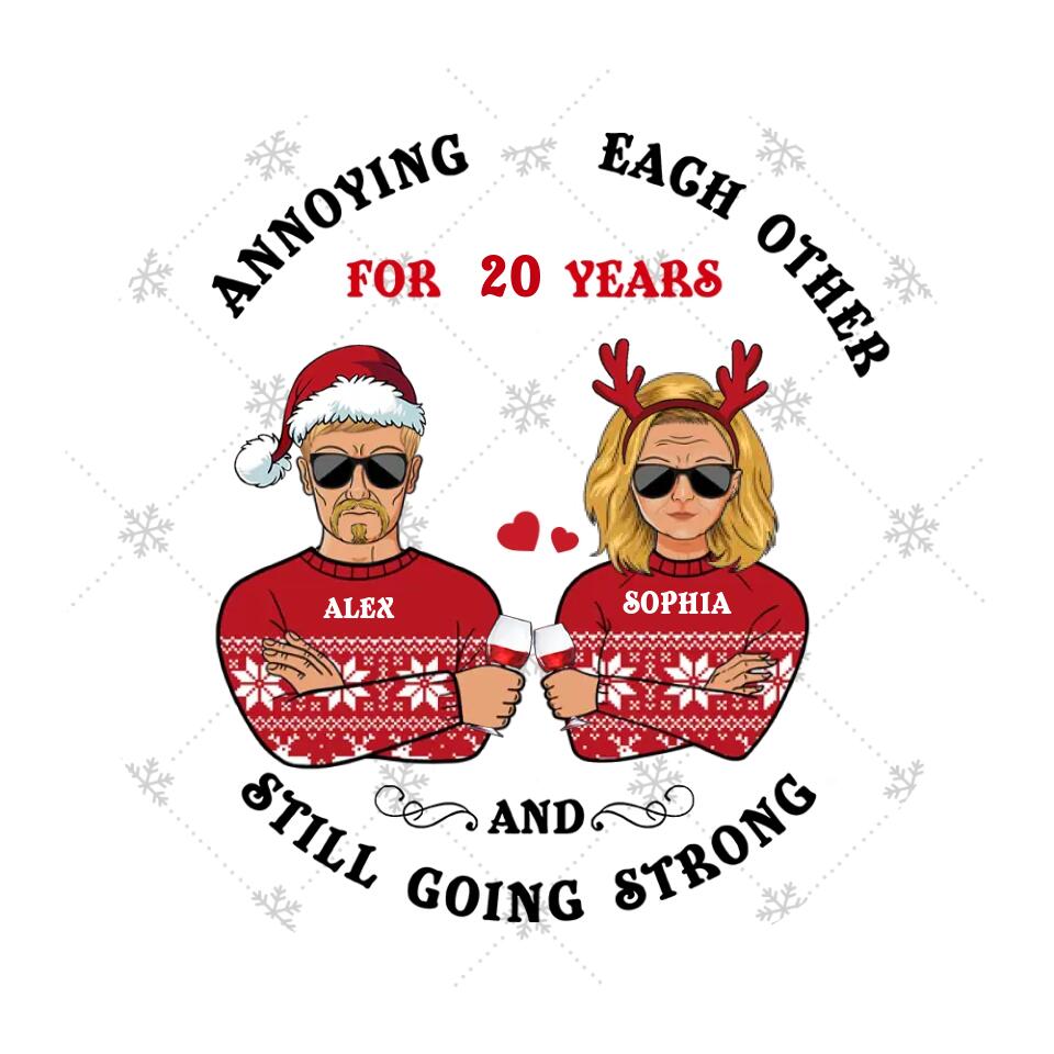 Annoying Each Other, Christmas Gift For Married Couples, Personalized Custom Circle Ceramic Ornament