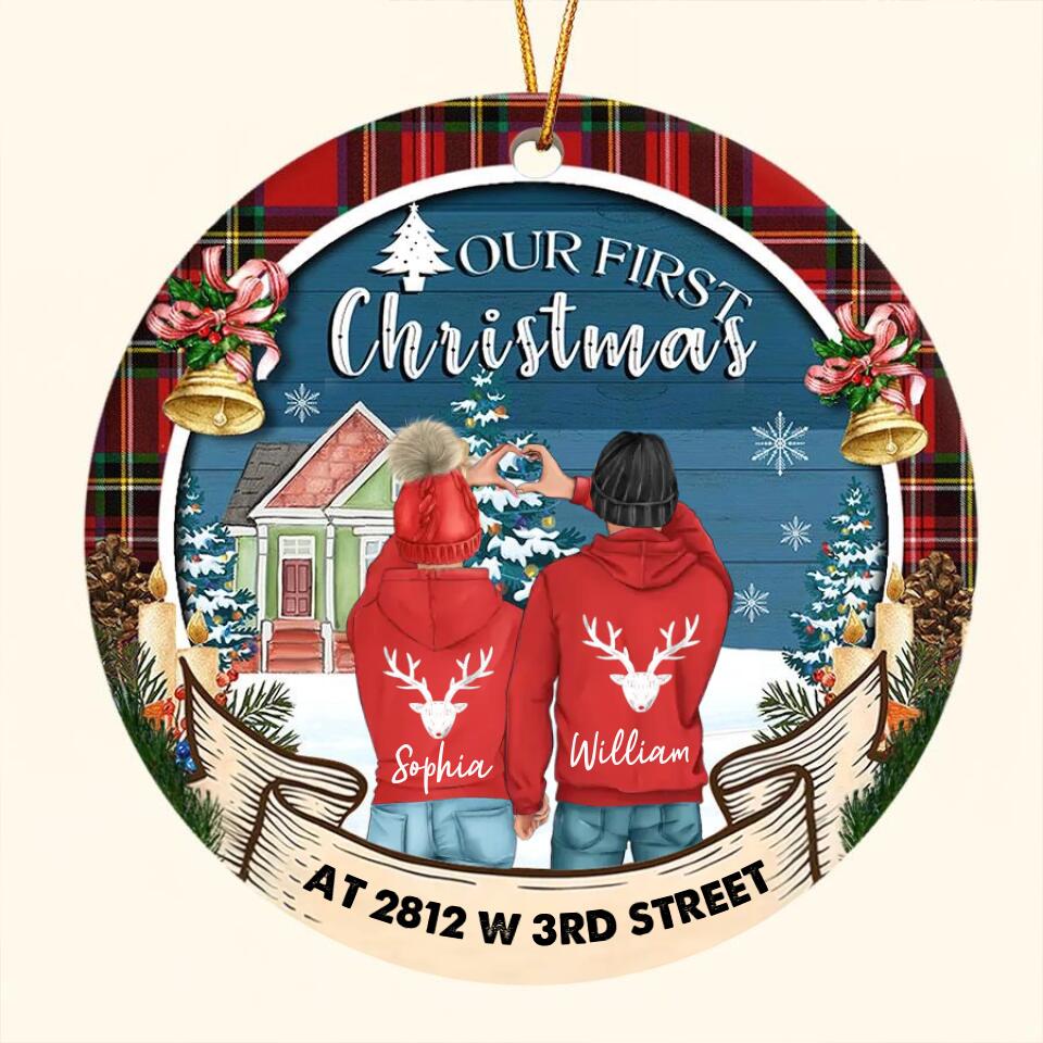 Our First Christmas At Our New Home Christmas Ornament, Personalised New Home Decoration 2022, First Christmas New Home Gift 2022