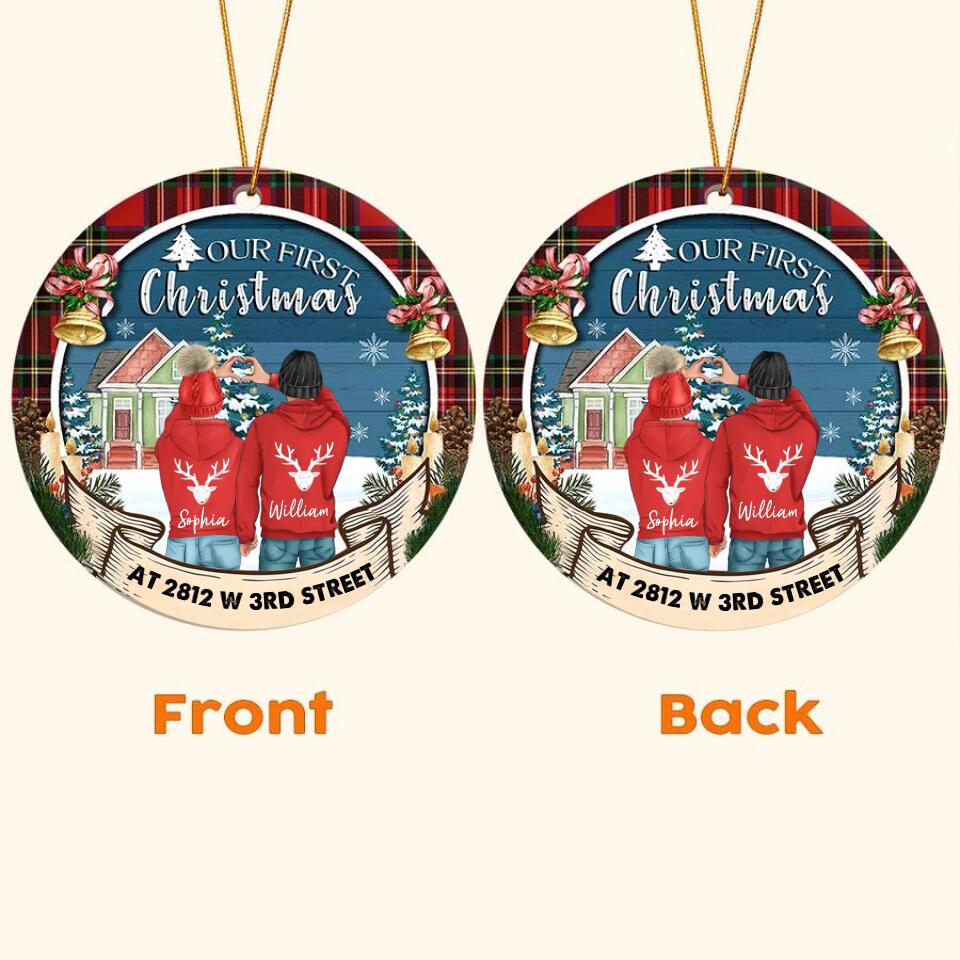Our First Christmas At Our New Home Christmas Ornament, Personalised New Home Decoration 2022, First Christmas New Home Gift 2022