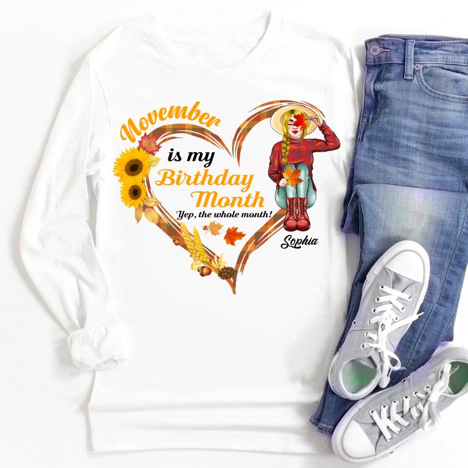 November Birthday Shirt, Custom Birthday Shirt, November Birthday Shirts For Woman, November Birthday Gifts