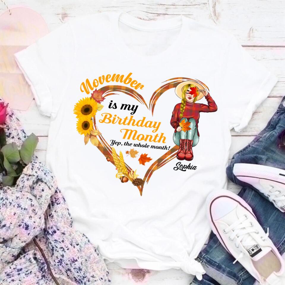 November Birthday Shirt, Custom Birthday Shirt, November Birthday Shirts For Woman, November Birthday Gifts