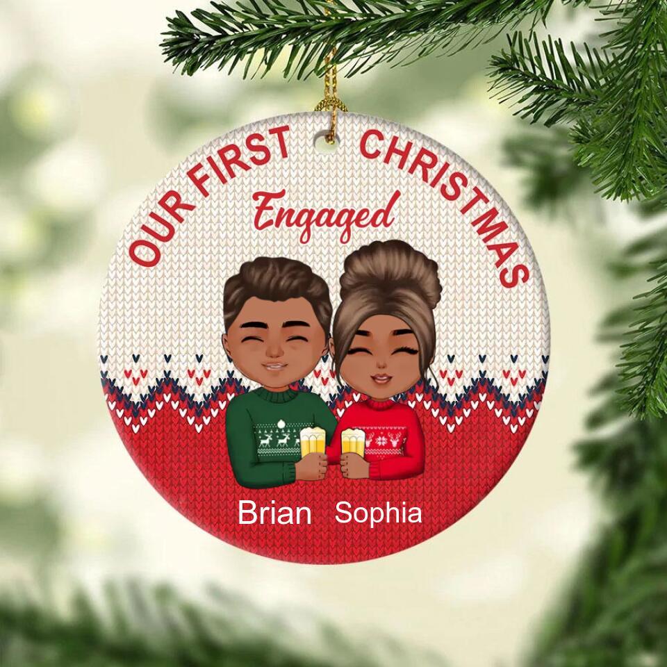 Our First Christmas Ornament 2022, Personalized Our First Christmas Ornaments, First Christmas As Mr And Mrs Ornament