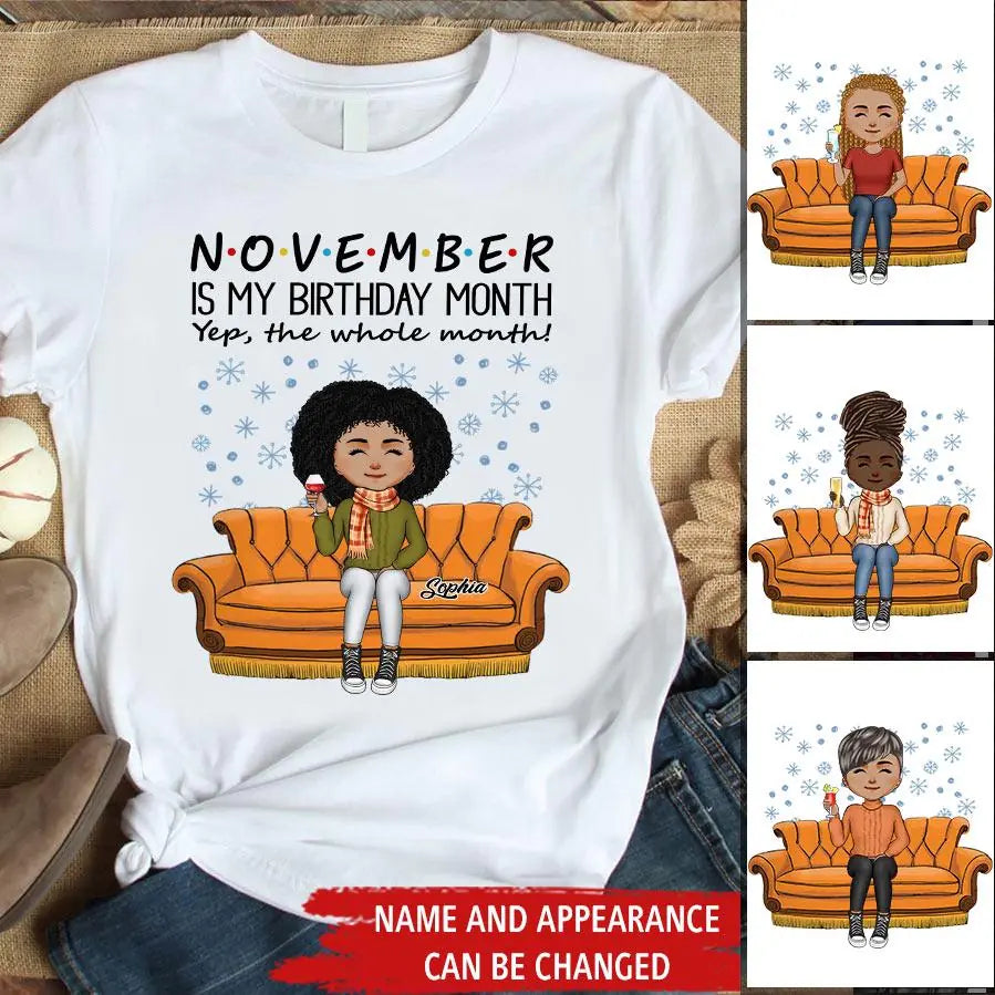 November Birthday Shirt, Custom Birthday Shirt, Queens are Born In November, November Birthday Shirts For Woman, November Birthday Gifts